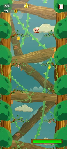 Settings menu and level progression map